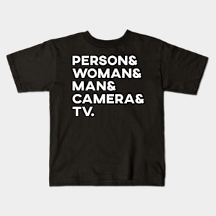 person woman man camera tv Kids T-Shirt